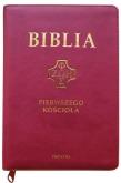 Okładka książki Biblia pierwszego Kościoła złoc. z paginat. purpur