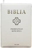 Okładka książki Biblia pierwszego Kościoła z paginat. biała
