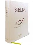 Okładka książki Biblia z rybką - biała z paginatorami TW