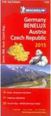 Okładka książki Niemcy, Benelux, Austria, Czechy / Germany, Benelux 2015. Mapa Michelin