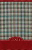 Opakowanie Terminarz 2021 B7 Mały Kolorowy Kratka czerwona