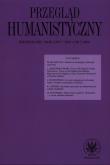 Okładka książki Przegląd Humanistyczny 2/2020