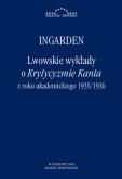 Okładka książki Lwowskie wykłady o Krytyzmie Kanta z roku akademickiego 1935/1936