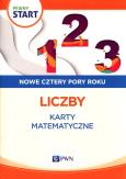 Okładka książki Pewny start Nowe cztery pory roku Liczby Karty matematyczne