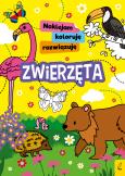 Okładka książki Zwierzęta. Naklejam, koloruję, rozwiązuję