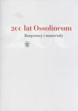 Okładka książki 200 lat Ossolineum. Rozprawy i materiały