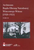 Okładka książki Archiwum Rzadu Obrony Narodowej Wincentego Witosa (1920-1921) Tom 2