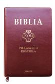 Okładka książki Biblia pierwszego Kościoła burgundowa paginatory