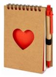 Opakowanie Blok spirala Eco Heart z długopisem