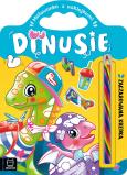 Okładka książki Dinusie. Malowanka z naklejkami. Zaczarowana kredka