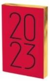 Okładka książki Kalendarz 2023 Art A5 czerwony DNS ANTRA