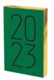 Okładka książki Kalendarz 2023 Art A5 zielony DNS ANTRA