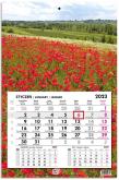 Opakowanie Kalendarz 2023 jednodzielny głowka płaska Maki