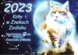 Kalendarz 2023 Koty w Znakach Zodiaku. Autor:   Praca zbiorowa. Dobreksiazki.pl Okładka książki Kalendarz 2023 Koty w Znakach Zodiaku