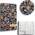 Opakowanie Kalendarz 2024 A6 tygodniowy paisley kwiaty blue