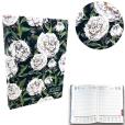 Opakowanie Kalendarz 2024 dzienny sb/nd osobno A5 soft touch peonie w zieleni EV230039