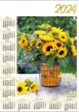 Opakowanie Kalendarz 2024 jednoplanszowy Słoneczniki (10szt)