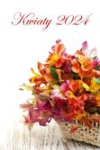 Okładka książki Kalendarz 2024 Ścienny dwustronny Kwiaty