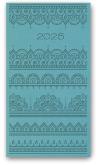 Okładka książki Kalendarz 2025 A6 tyg vivella relief TURKUSOWY