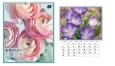 Opakowanie Kalendarz 2025 ścienny planszowy 33,5x40cm Kwiaty