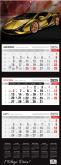 Okładka książki Kalendarz 2025 Trójdzielny Premium Lux Car