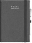Okładka książki Kalendarz naucz. 2024/2025 A5 tyg. gumka czarny