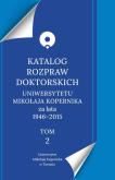 Opakowanie Katalog rozpraw doktorskich Uniwersytetu Mikołaja Kopernika za lata 1946-2015