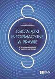 Okładka książki Obowiązki informacyjne w prawie.