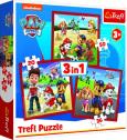 Opakowanie Puzzle 3w1 Wesołe pieski Paw Patrol TREFL