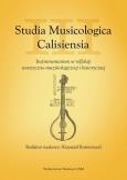 Okładka książki Studia Musicologica Calisiensia T.3 Instrumentarium w refleksji teoretyczno-muzykologicznej i