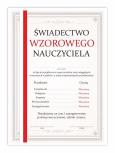 Opakowanie Świadectwo A4 nauczyciela - Czerwony pasek 10szt