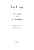 Okładka książki 20 poesie. 20 wierszy