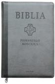 Okładka książki Biblia pierwszego Kościoała z paginat. szara