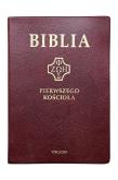 Okładka książki Biblia pierwszego Kościoła bordowa