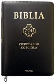 Okładka książki Biblia pierwszego Kościoła z paginat. czarna