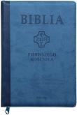 Okładka książki Biblia pierwszego Kościoła z paginat. niebieska