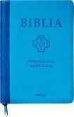 Okładka książki Biblia pierwszego Kościoła z paginat. suwak błękit