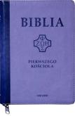 Okładka książki Biblia pierwszego Kościoła z paginat. suwak fiolet