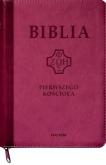 Okładka książki Biblia pierwszego Kościoła z paginat. suwak róż