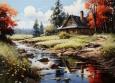 Opakowanie Diamentowa Mozaika Domek nad rzeką jesienią NO-2000340
