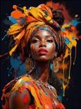 Opakowanie Diamentowa Mozaika Kobieta afrykanka w ciuchach z farby NO-2001403