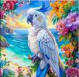 Opakowanie Diamentowa Mozaika Papuga biała na rajskim wybrzeżu NO-2001368