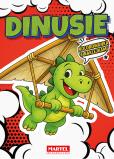 Okładka książki Dinusie. Kolorowanka komiksowa z naklejkami