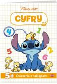 Okładka książki Disney uczy. Stitch. Ćwiczenia z naklejkami Cyfry