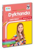 Okładka książki Dyktanda. Karty pracy.  Kapitan Nauka. EDUseria