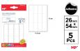 Opakowanie Etykiety samoprzylepne 26x54mm 5ark