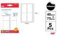 Opakowanie Etykiety samoprzylepne 40x75mm 5ark