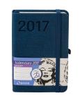 Opakowanie Kalendarz 2017 kieszonkowy z gumką A6 Popart granatowy