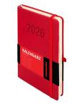 Okładka książki Kalendarz 2026 Memofix A5 DNS czerwony