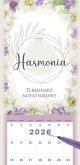 Opakowanie Kalendarz 2026 notatnikowy 46x22cm Harmonia